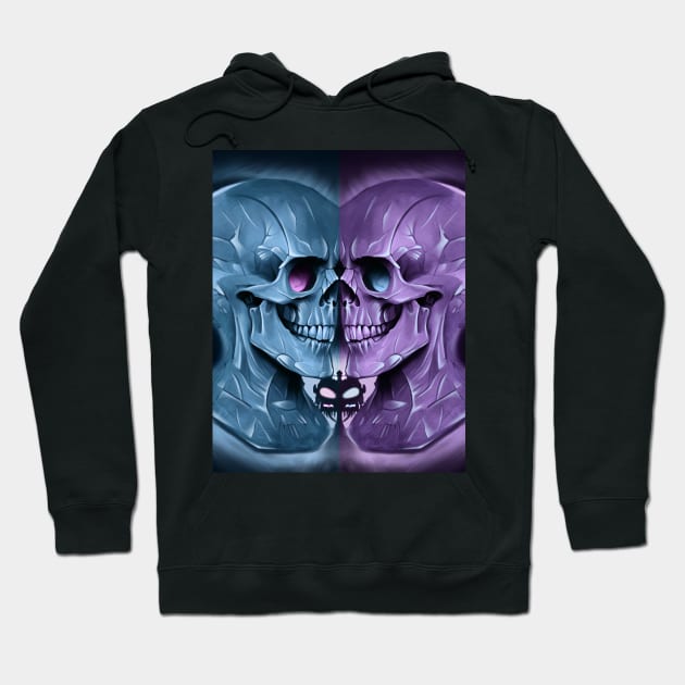 gemini skulls Hoodie by Violent Prophet